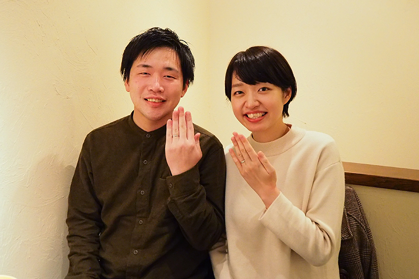 京都市山科区の貴也様・真知様┃結婚指輪