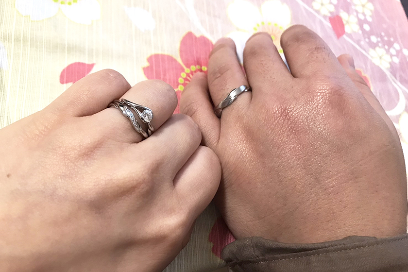 京都市中京区のK様・M様┃婚約指輪・結婚指輪