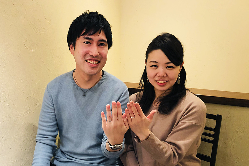 京都市右京区の裕祐様・紗希様┃婚約指輪・結婚指輪