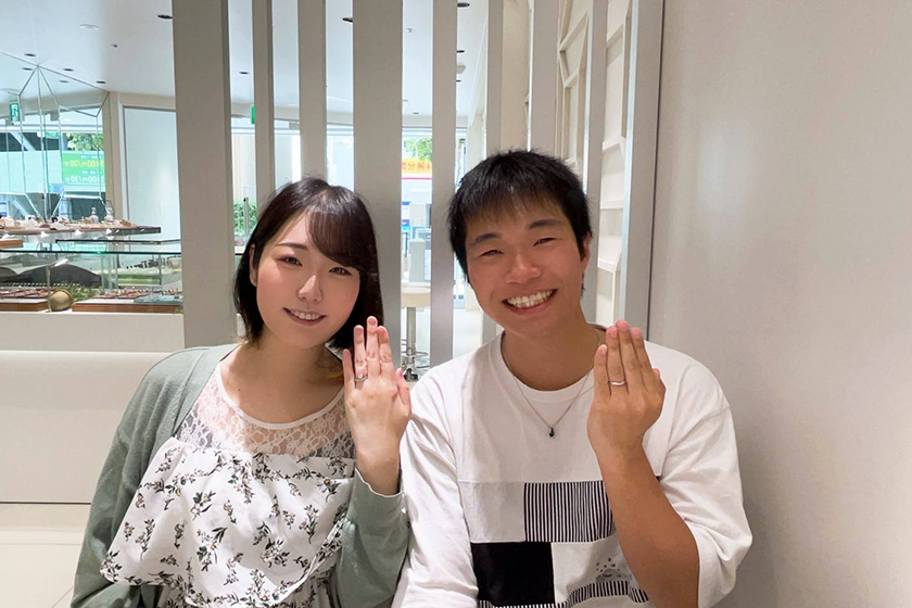 静岡県浜松市のお二人┃婚約指輪・結婚指輪